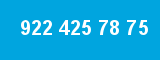922 425 78 75 922 425 78 75